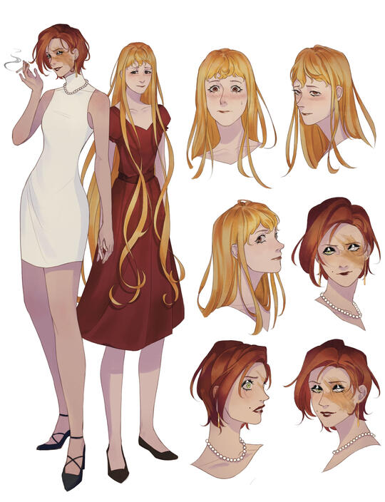 Monica and Vanille - oc designs